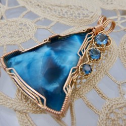 Indigo Bling Victoria Stone Pendant