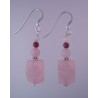 Rose Quartz Nugget Earrings