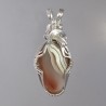 White Ribbons Lake Superior Agate Pendant