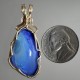 Blue Bling Coober Pedy Opal Pendant