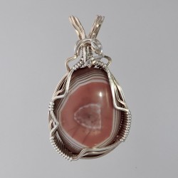 Flamboyant Lake Superior Agate Pendant