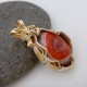 Flamboyant Lake Superior Agate Pendant