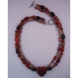 Coppery Heart Necklace