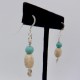 Indonesian Coral and Turquoise Earrings