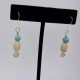 Indonesian Coral and Turquoise Earrings