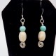 Indonesian Coral and Turquoise Earrings