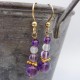 Amethyst Bead earring on gold fill