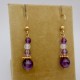 Amethyst Bead earring on gold fill