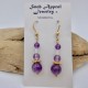 Amethyst Bead earring on gold fill
