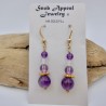 Amethyst Bead Earrings on Gold Fill