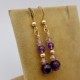 Amethyst and Swarovski crystal Earrings