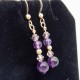 Amethyst and Swarovski crystal Earrings