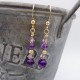Amethyst and Swarovski crystal Earrings