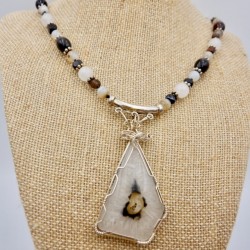 Crystal Quartz Geode Necklace