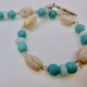 Indonesian Coral and Turquoise Bracelet
