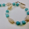 Indonesian Coral and Turquoise Bracelet