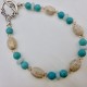 Indonesian Coral and Turquoise Bracelet