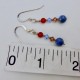 Denim Lapis with Red Agate Earrings