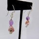 Amethyst with Pink Prehnite Earrings
