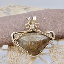Triangle Petoskey Stone Pendant