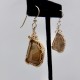 Wire-wrapped Petoskey Stone Earrings