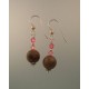 Petoskey Stone Bead Earrings