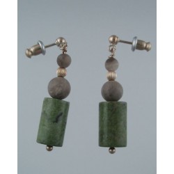 Petoskey/Epidote Earrings