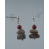 Petoskey and Red Jasper Earrings
