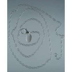 20-inch Argentium Sterling Silver Rope Chain