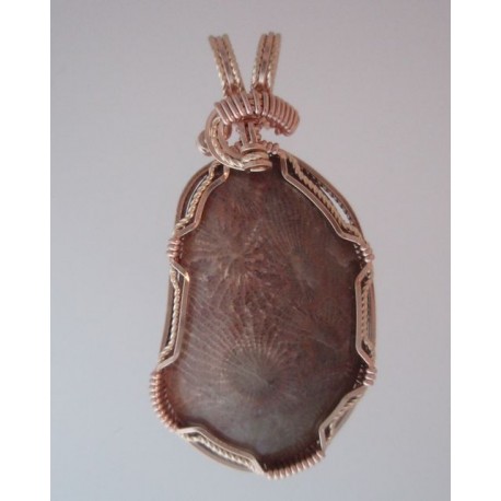 Perfect Pink Petoskey Stone Pendant