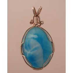 Blue Silk Victoria Stone Pendant