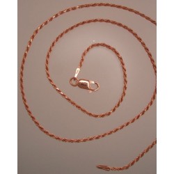 16" Pink Gold Rope Chain