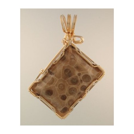 Off-Kilter Petoskey Stone Pendant