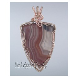 Shadow Wave Laguna Agate Pendant